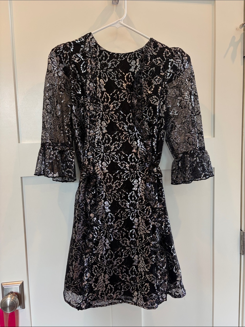 Vampire's Wife x H&M Black + Silver Lace Mini Dress M